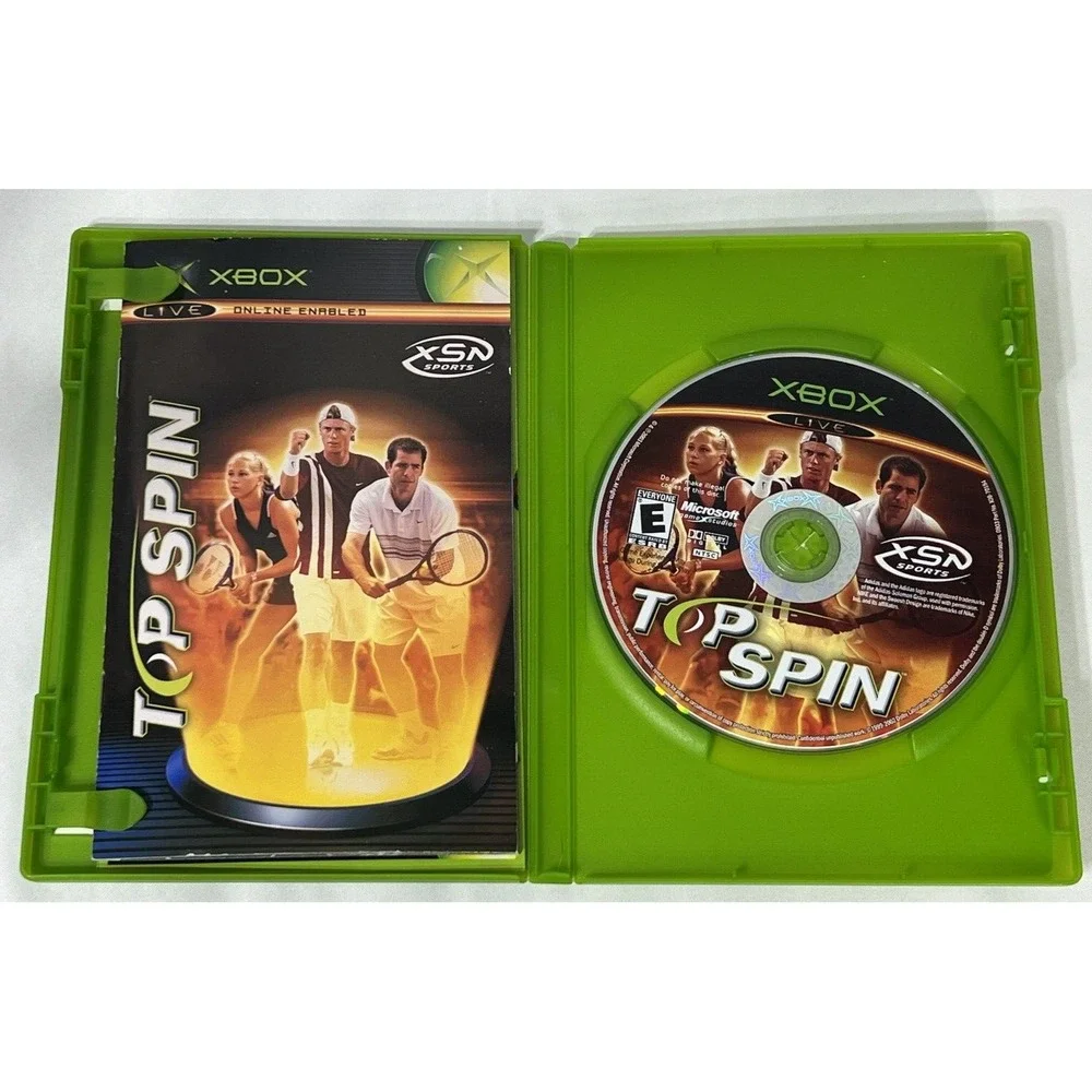 Top Spin Microsoft Xbox Original Game Complete CIB with Manual XSN Sports Tennis